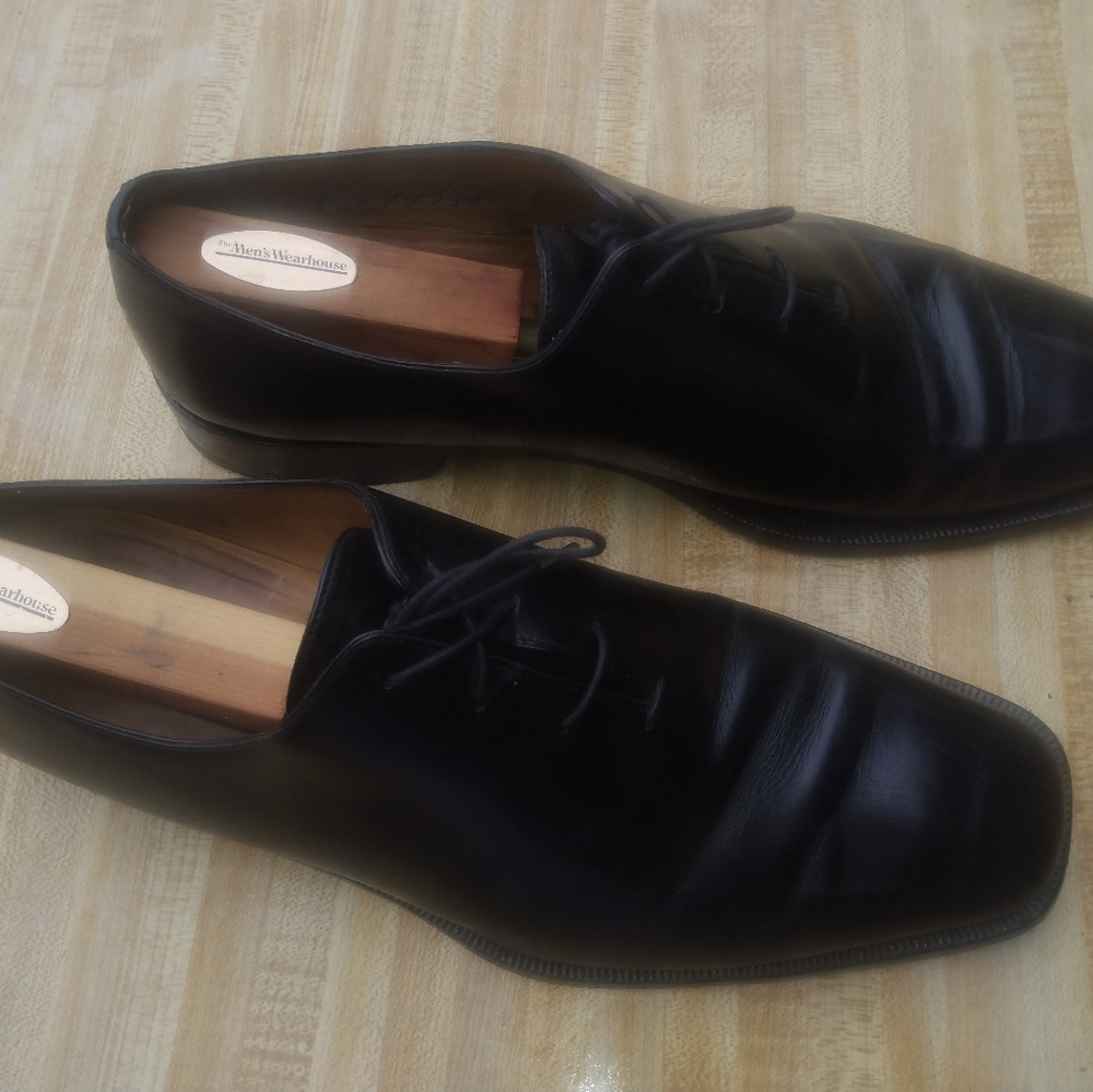 Cole-Haan Mens Black Laceup Derby Oxford Shoes Size 12D (137)